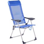 Cadeira Alta 5 Posições Alumínio Azul