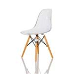 Cadeira Acrilica Charles Eames Wood - Design Transparente
