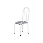 Cadeira Alta 0.112 Anatômica Branco/cinza Claro Floral - Marcheli