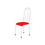 Cadeira Alta 0.112 Anatômica Branco/vermelho - Marcheli