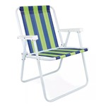 Cadeira Alta Aço Verde e Azul Marinho – MOR