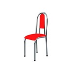 Cadeira Anatômica 0.122 Estofada Cromado/vermelho - Marcheli