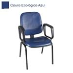 Cadeira Atendimento 159 Couro Ecológico com Braço Toscana 190224