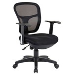 Cadeira Baeza Escritorio Preta Or Design 3309 - Preto