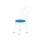 Cadeira Baixa 0.134 Redonda Branco/azul - Marcheli