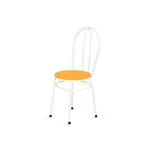 Cadeira Baixa 0.134 Redonda Branco/laranja - Marcheli
