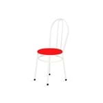 Cadeira Baixa 0.134 Redonda Branco/vermelho - Marcheli