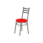 Cadeira Baixa 0.135 Redonda Craqueado/vermelho - Marcheli