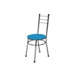 Cadeira Baixa 0.236 Redonda Cromado/azul - Marcheli