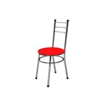 Cadeira Baixa 0.236 Redonda Cromado/vermelho - Marcheli