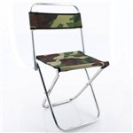 Cadeira Banco com Encosto Camuflada para Camping Pesca Cd3