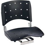 Cadeira Barco Giratória Dobrável com Assento PVC Rígido