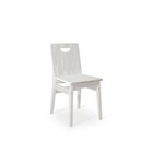 Cadeira Branca de Madeira Tucupi 40x51x81cm - Acabamento Stain Branco
