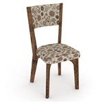Cadeira CA22 - Tecido Chenille Floral Colorido