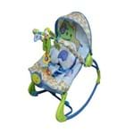 Cadeira Cadeirinha Bebê Descanso Vibratória Musical Rocker com Balanço Azul
