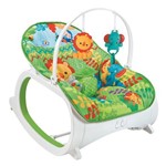 Cadeira Cadeirinha de Descanso Safari Infantil Musical com Móbiles - Verde