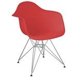 Cadeira com Braço Eames Eiffel Vermelha