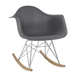 Cadeira de Balanço Eames DAR Cinza de Polipropileno 1122 Or Design