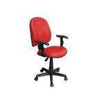 Cadeira de Escritório Excellence PEGBD Executiva Giratória Braços Reguláveis Vermelha - Pethiflex