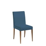 Cadeira de Jantar Flox Nogal e Azul