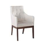 Cadeira de Jantar Grécia com Braço Capuccino - Wood Prime PTE 27018