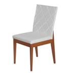 Cadeira de Jantar Joyce Courino Branco - Wood Prime FS 1181633