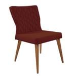 Cadeira de Jantar Leaf Estofada Sem Braço - Wood Prime WF 19239