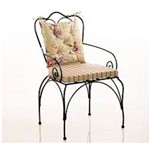 Cadeira de Jardim com Almofada - Preto - Tommy Design