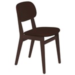 Cadeira de Madeira Sem Braços Tabaco com Estofado Café Tramontina