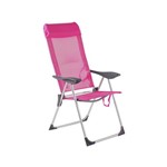 Cadeira de Praia Alumínio 5 Posições Rosa - Bel Lazer