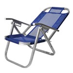 Cadeira de Praia Ipanema Reclinável Azul Royal Botafogo - Cad0328
