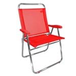 Cadeira de Praia King Zaka em Alumínio Vermelha