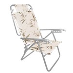 Cadeira de Praia Reclinável Zaka Infinita Up Alumínio Bambu