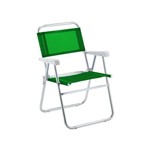 Cadeira de Praia Sun Alumínio Verde AMVC 100 Kg