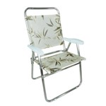Cadeira de Praia Zaka Cancun Plus Alumínio Estampada Bambu