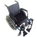 Cadeira de Rodas Avd Alumínio X Duplo Pés Eleváveis 44cm Azul Glacial Ortobras (cód. 7188)