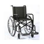 Cadeira de Rodas com Pneu Maciço Assento e Encosto Almofadado Dobrável em X Cds