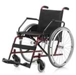 Cadeira de Rodas em Aço - Ortopedia Jaguaribe - Cantu - Epóxi Vinho
