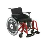 Cadeira de Rodas em Alumínio - Ortopedia Jaguaribe - Ágile - Vermelha 44