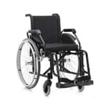Cadeira de Rodas em Alumínio - Ortopedia Jaguaribe - FIT - Preta 44