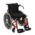 Cadeira de Rodas em Alumínio - Ortopedia Jaguaribe - FIT - Vinho 44