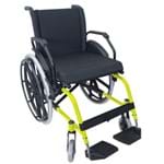 Cadeira de Rodas K1 Eco Alumínio Pedal Fixo 46cm Amarelo Flúor Ortobras (cód. 18650)