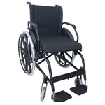 Cadeira de Rodas K1 Eco Alumínio Pedal Fixo 42cm Preta Ortobras (Cód. 18049)