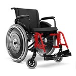 Cadeira de Rodas Ortobras Ulx 42cm Pés Removíveis Vermelha Ortobras (cód. 10848)