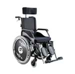 Cadeira de Rodas Reclinável - Ortopedia Jaguaribe - Ágile - Preto 40cm