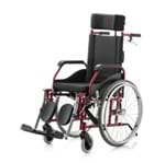 Cadeira de Rodas Reclinável - Ortopedia Jaguaribe - FIT - Vinho 40