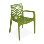Cadeira Decorativa com Braços, Verde, Gruvyer