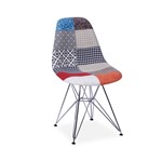 Cadeira Decorativa, Patchwork, Eames DSR