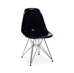 Cadeira Decorativa, Preto Brilho, Eames DSR