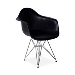 Cadeira Decorativa, Preto, Eames DAR